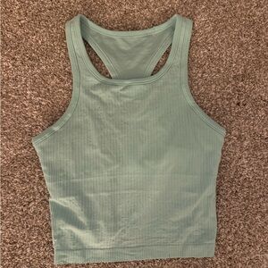 Lululemon Mint Green Ribbed Tank Top